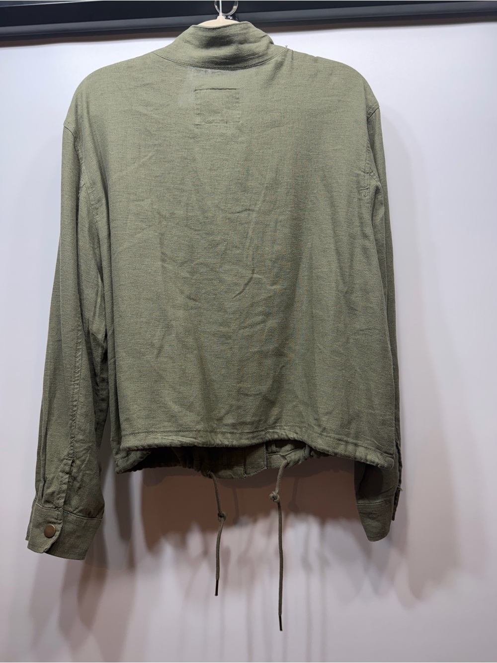 Sanctuary Armstrong Sage Green Linen Blend Utility Jacket XL NWT - Picture 7 of 13